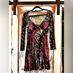 NWT - Free People Velvet Patchwork Dress